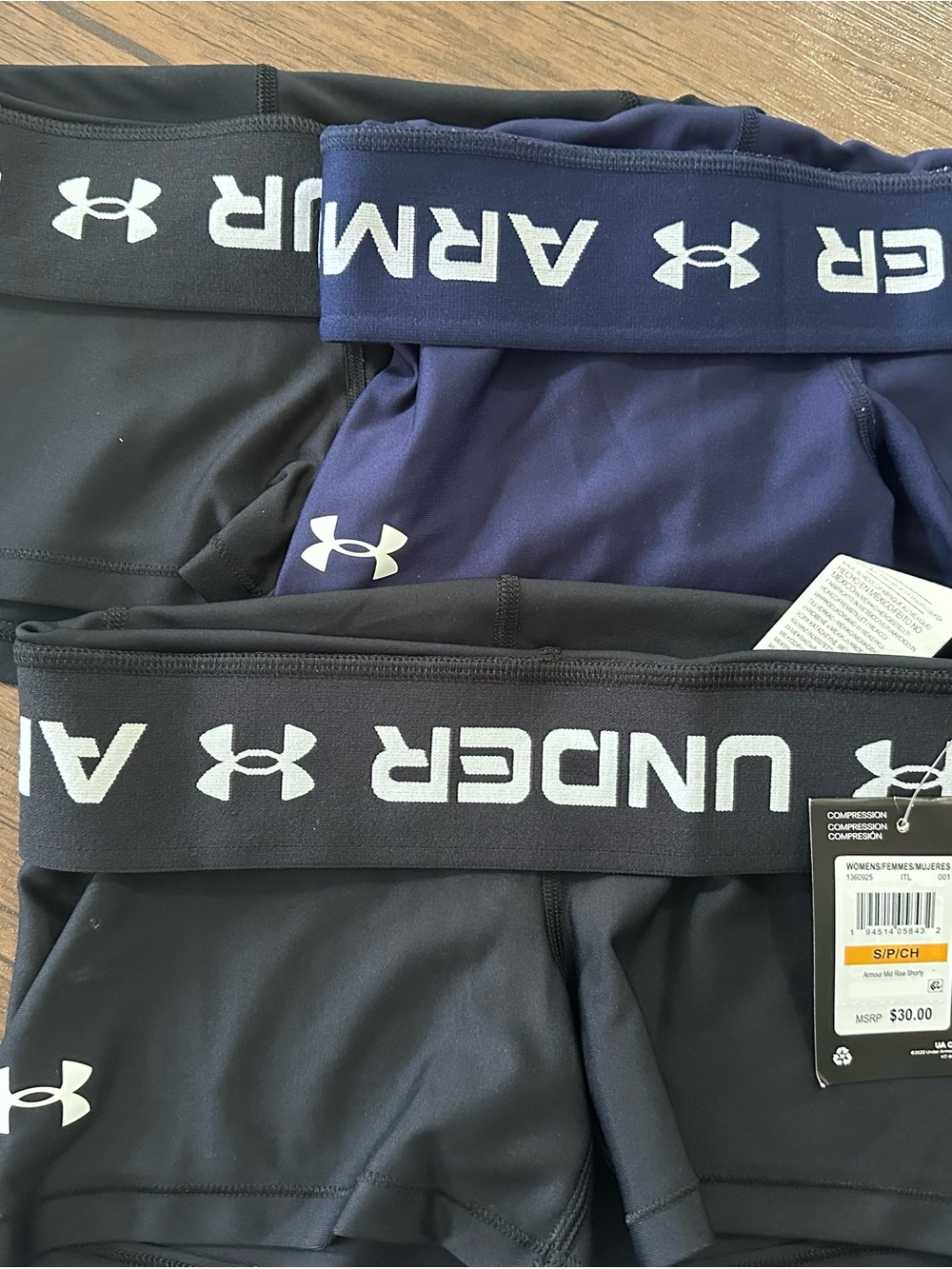 3 Under Armour Compression Shorts